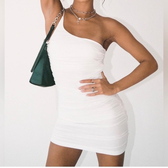 White Mini Dress Princess Polly Size 2 NWOT - Picture 1 of 11